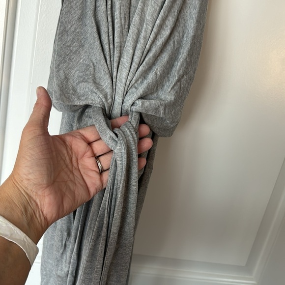 Heather Gray Tie-Front Dress buckle size Small - Picture 3 of 6